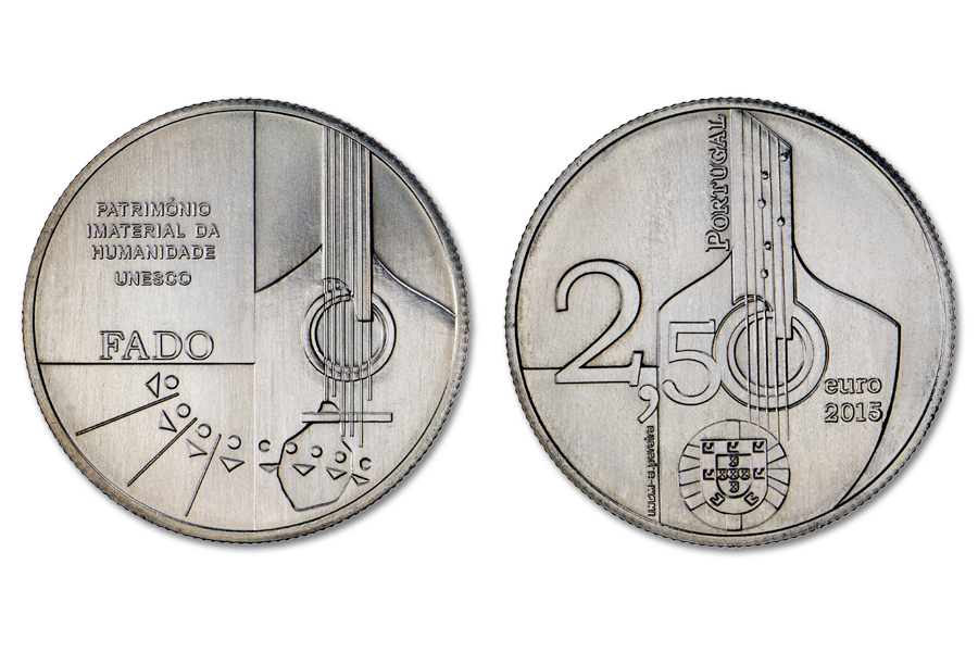 Колекційна монета Португалія 2,5 євро 2015 Фадо UNC (KM#858)