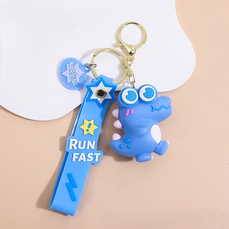 Брелок для ключей Run Fast Динозавр Голубой (073)