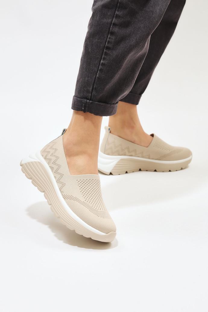 Слипоны женские ALLSY р. 38 Бежевый (195645) - фото 5