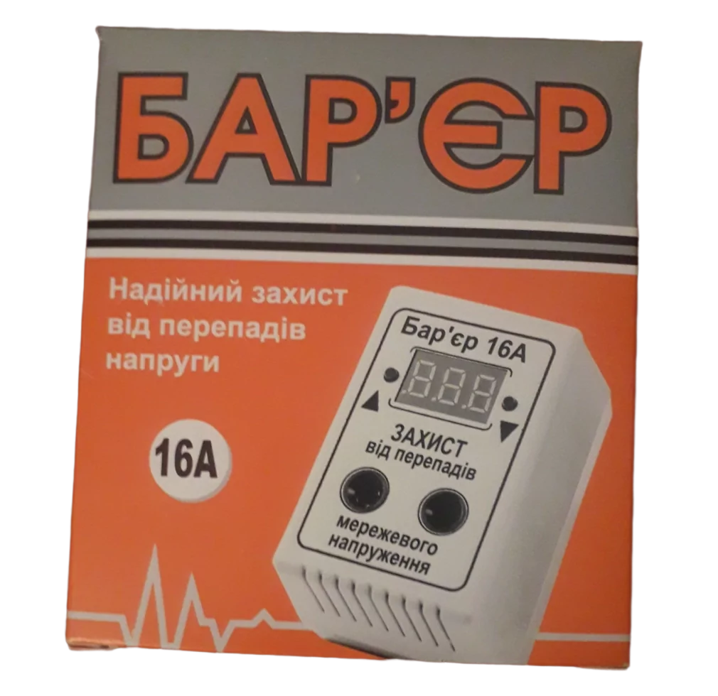 Реле напруги UDS Бар'єр 16А автоматичний вимикач від перепадів напруги в мережі (11034677) - фото 3