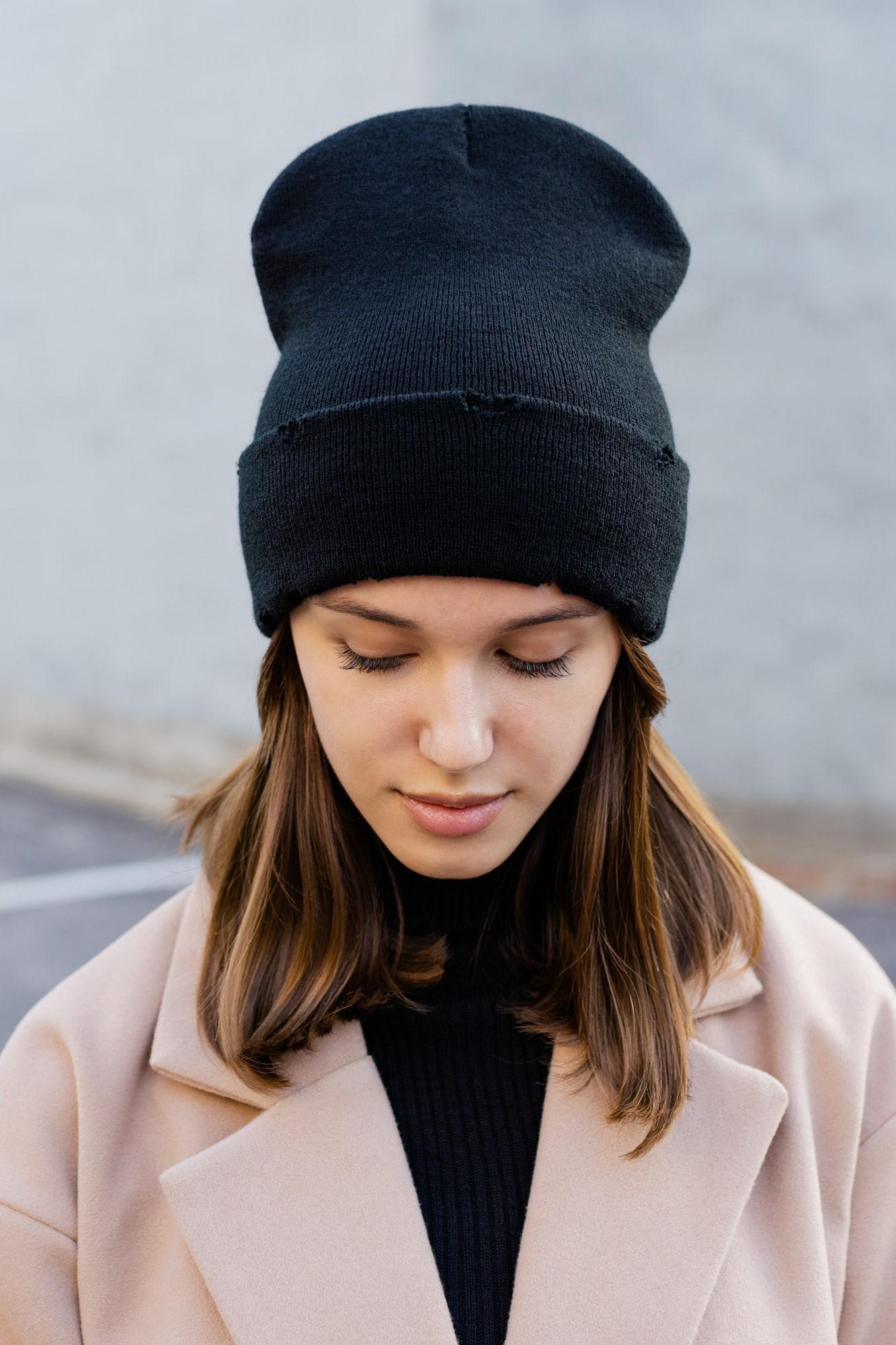 Шапка рвана Without Shovel woman Black (8049097) - фото 3 Шапка рвана Without Shovel woman Black (8049097) - фото 3