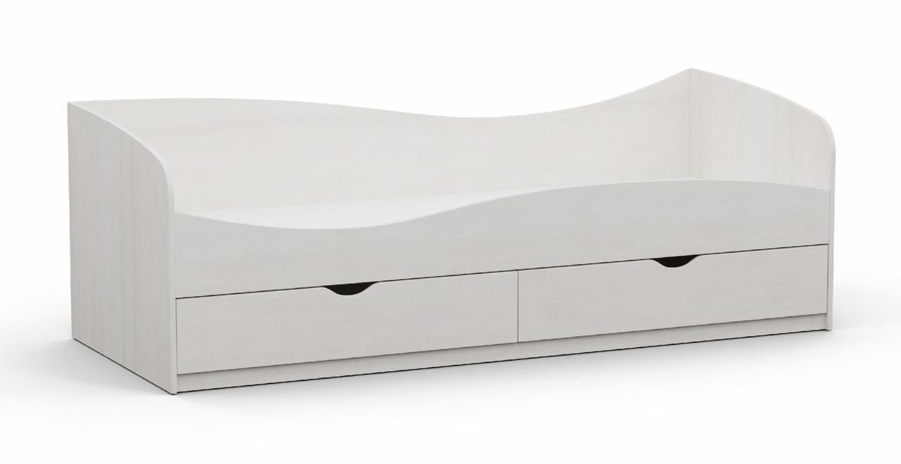 Кровать односпальная Kontinent L-7 с ящиками 80х200 см Дуб Шамони Светлый (86220191)