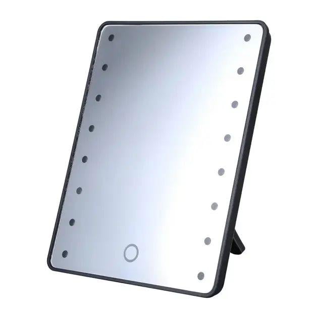 Косметическое зеркало с LED-подсветкой и подставкой Cosmetie Mirror LY-701 16 светодиодов от батареек 21,5х17 см (opt-105880)