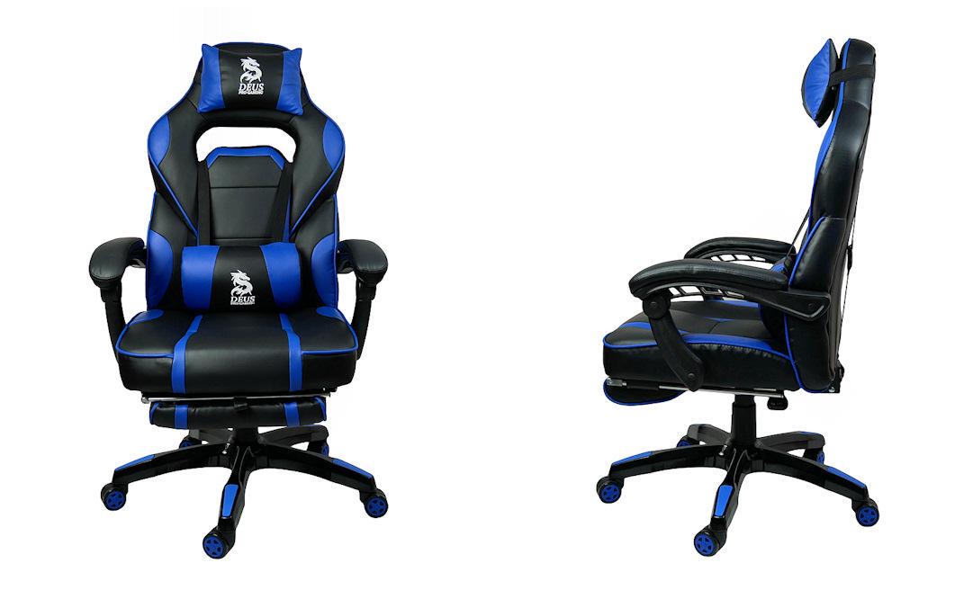 Кресло компьютерное DEUS Large Черный/Синий (10195951) - фото 4 Кресло компьютерное DEUS Large Черный/Синий (10195951) - фото 4