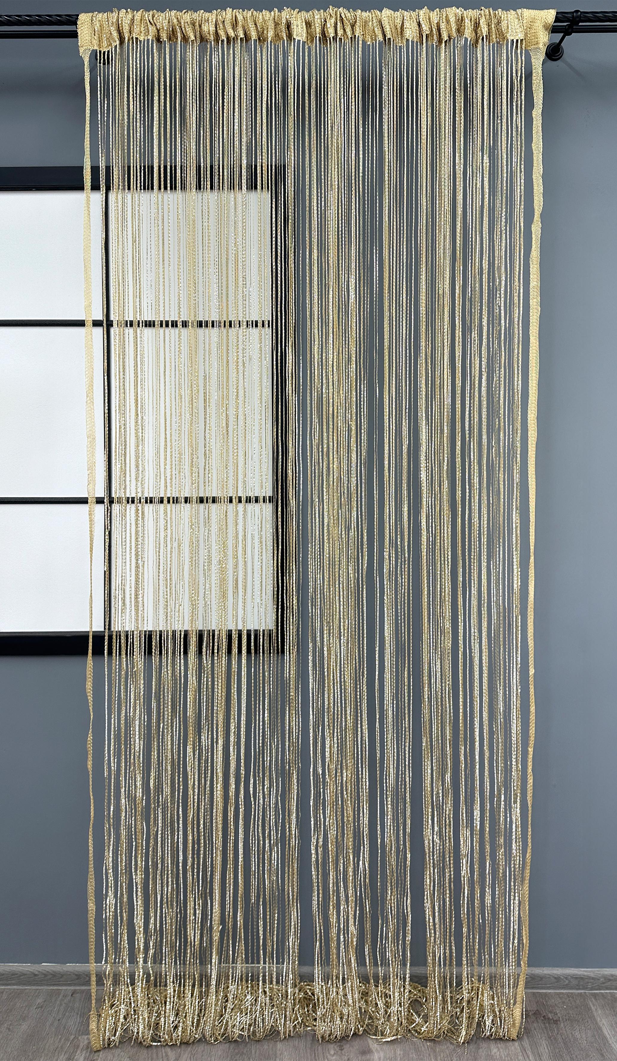 Шторы-нити Rovi Premium с люрексом 300х300 см Золотистый (61-113) - фото 2 Шторы-нити Rovi Premium с люрексом 300х300 см Золотистый (61-113) - фото 2