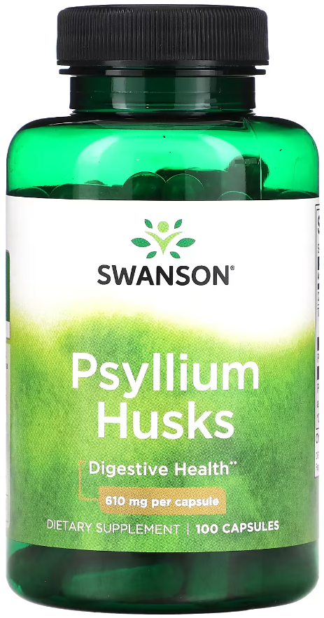 Добавка Псиллиум Семена шелухи подорожника Swanson Psyllium Husks 610 мг 100 капсул