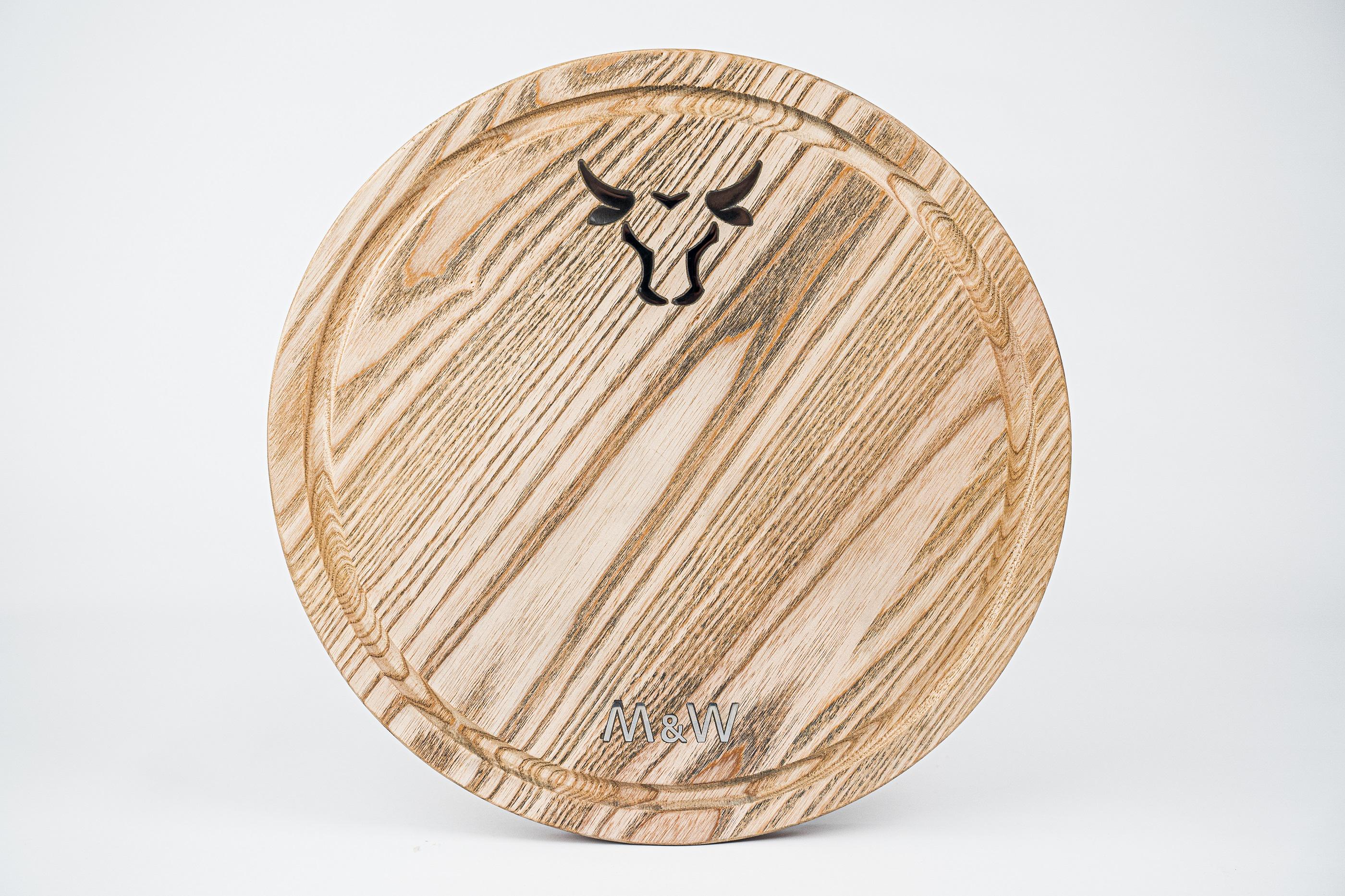 Доска кухонная Ясень деревянная для разделки и подачи пищи 32 см (ДКЯ-01033П)