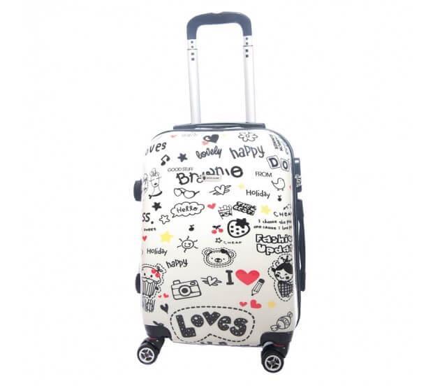 Чемодан маленький ручная кладь AIRTEX Worldline 808/love S Разноцветный