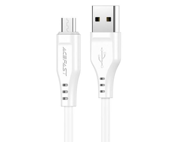 Кабель Data Acefast C3-09 USB-Micro-USB 2,4A 1,2 м White (06AFC3-09W)