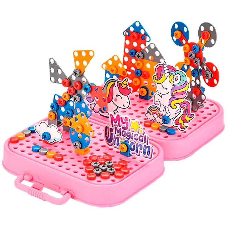 Мозаика H 321-336 24 Единорог 298 деталей/электрический шуруповерт/инструменты/чемоданчик/герои - фото 4 Мозаика H 321-336 24 Единорог 298 деталей/электрический шуруповерт/инструменты/чемоданчик/герои - фото 4