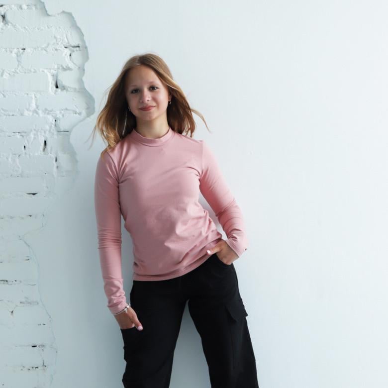 Лонгслів підлітковий для дівчинки GBI TEENS 140 см Пудровий (13755)