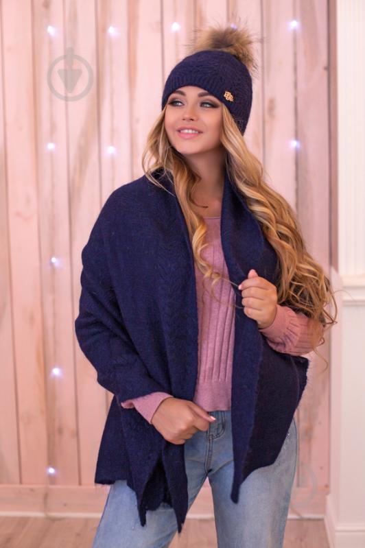 Комплект «Эмилия» (шапка и палантин) Braxton джинсовый 56-59