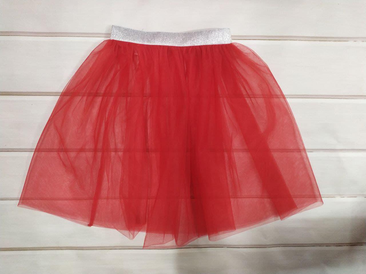 Платье детское PumPoni Вера в клетку с юбкою фатин 140 см Красный (0134540/140) - фото 4