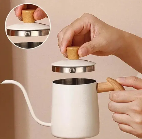 Заварник Bohmann с длинным узким носиком для дрип-кофе 600 мл Белый (97600 W) - фото 5 Заварник Bohmann с длинным узким носиком для дрип-кофе 600 мл Белый (97600 W) - фото 5