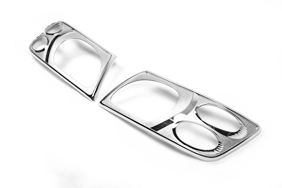 Накладки на фары Carmos для Nissan Patrol Y61 1997-2011 гг. abs-пластик Хром