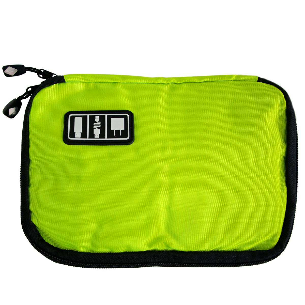 Органайзер для проводов и зарядок 18х25см Салатовый (1010044-LightGreen)