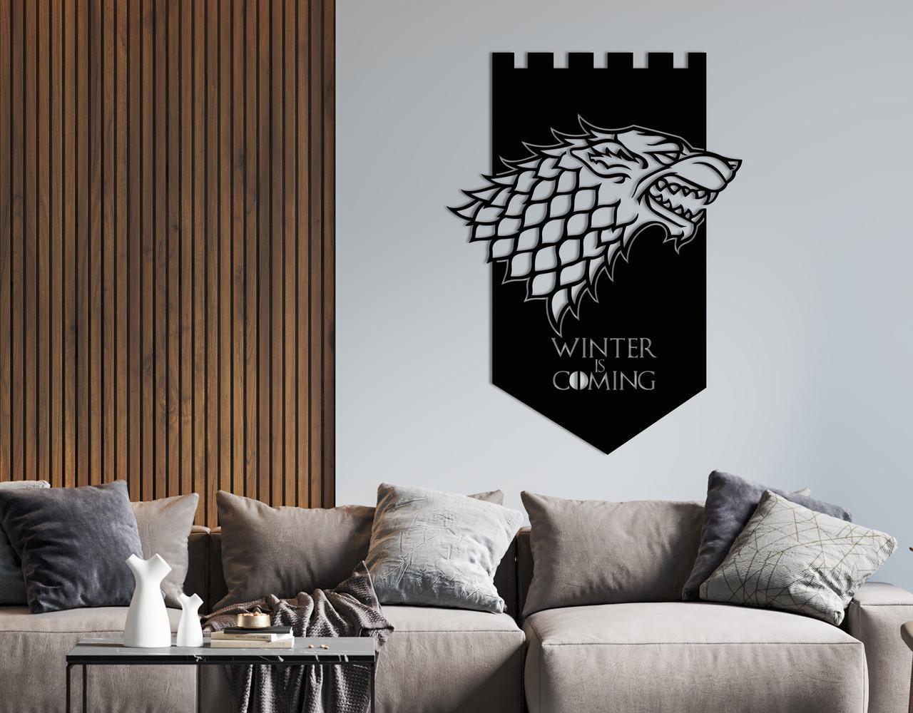 Декоративное панно на стену Upwood Decor Game of Thrones 95,2х70 см Black (1580086180)
