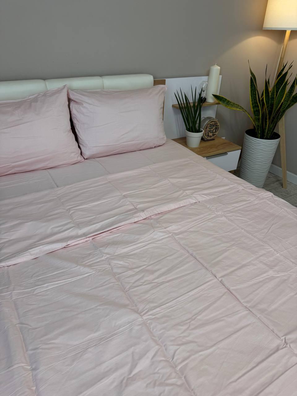 Постільна білизна сатин полуторний 150х220 см наволочки 70х70 см 2 шт. Світло-рожевий (Д-Al-satin-003) - фото 6 Постільна білизна сатин полуторний 150х220 см наволочки 70х70 см 2 шт. Світло-рожевий (Д-Al-satin-003) - фото 6