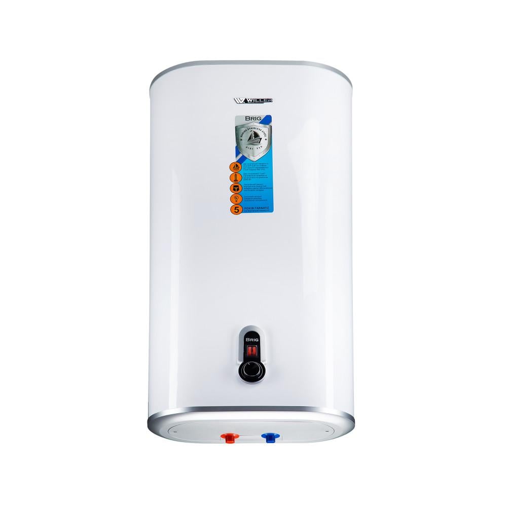 Водонагреватель электрический Willer IV100DR Brig 100 л 2000 Вт сухой ТЭН 75°C AISI316 White