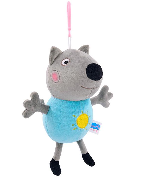 М'яка іграшка-брелок дитяча Свинка Пеппа Цуценя Денні з карабіном 15 см (арт EPC9928M)