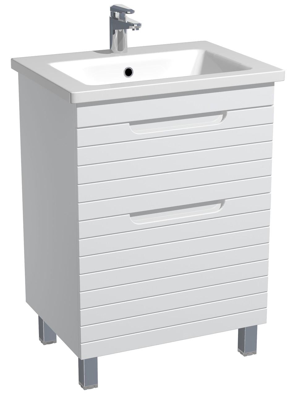 Напольная тумба для ванной комнаты Milleau PARALLEL 60 c умывальником Комо 60 см