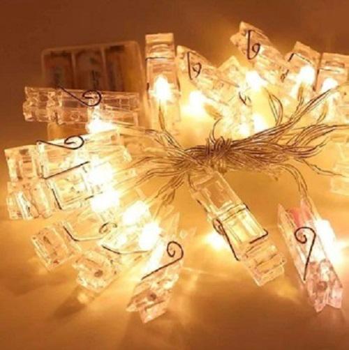 Гирлянда прищепки 4,5 м 20 LED USB Тепо-Белый (LU999)