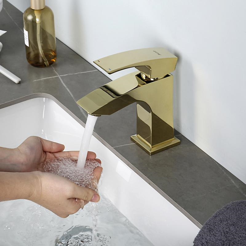 Смеситель для умывальника Gappo G1007-13 Золотой (1045060) - фото 8 Смеситель для умывальника Gappo G1007-13 Золотой (1045060) - фото 8