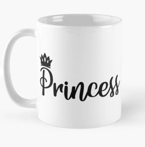 Чашка керамическая с принтом "Princess" 330 мл Белый (ПН258Ч)