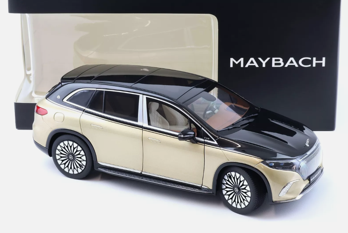 Масштабная модель автомобиля Mercedes-Maybach EQS 680/Z296 SUV Black/Kalahari 1:18 Gold (B66960592)