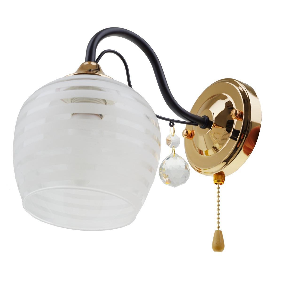 Бра настенное Brille LK-676W/1 E27 BK+FG (29-186)