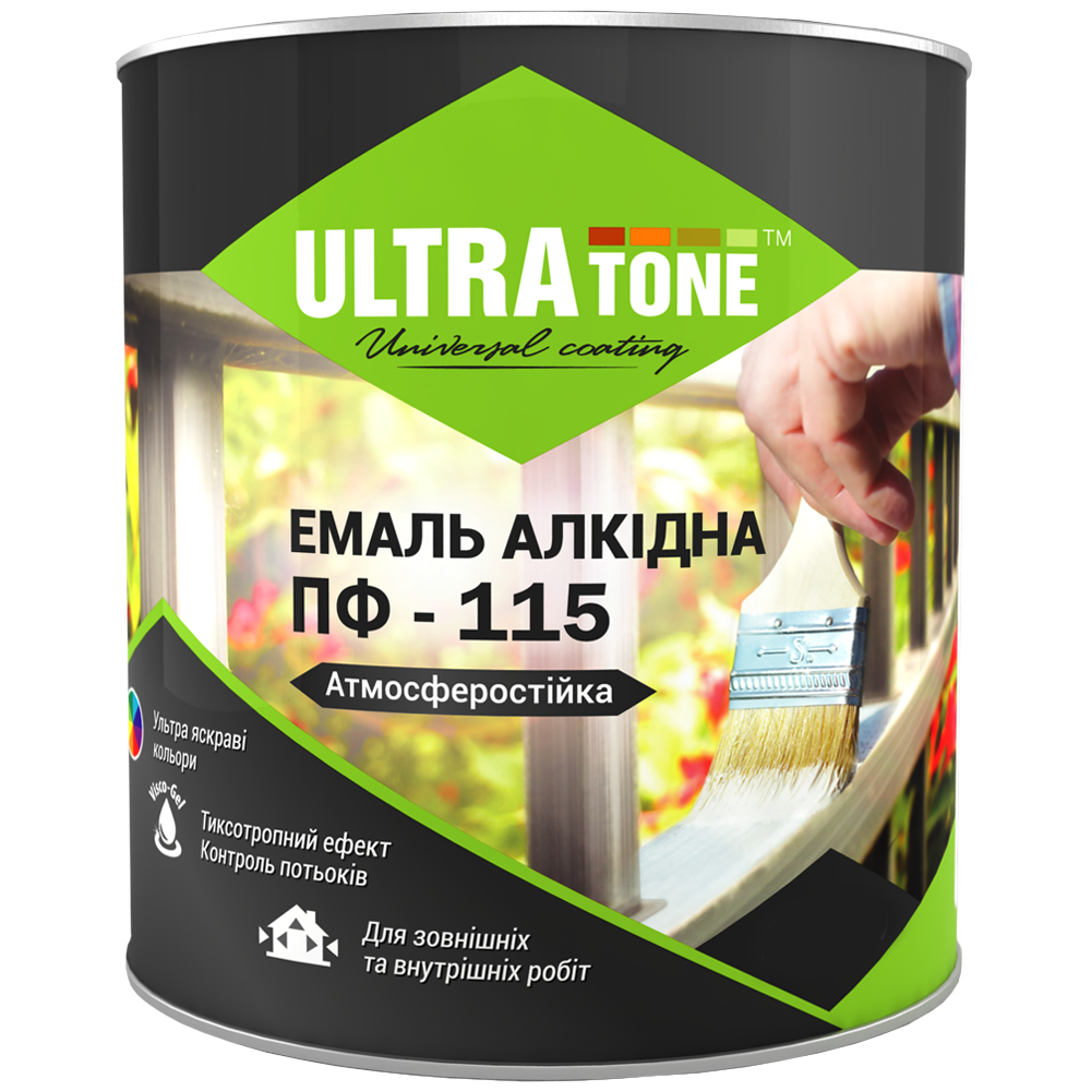 Эмаль ПФ-115 ULTRAtone 20 л Серебристый (2153724711)