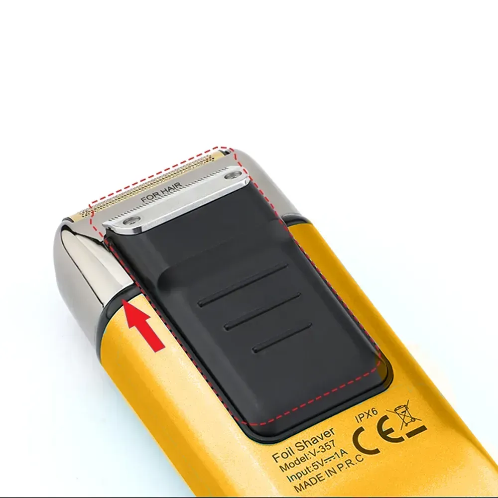 Аккумуляторная электробритва шейвер с USB и LED дисплеем, Желтая VGR V-357 (L) - фото 3