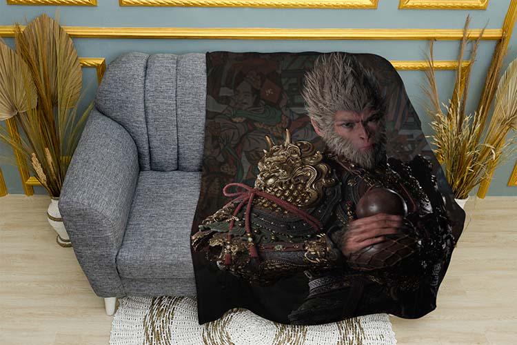 Плед Sun Wukong Monkey King Black Myth Wukong плюш однослойный 150х210 см (114374-1)