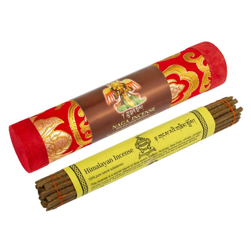 Благовония Тибетские Himalayan Incense Нага Naga в подарочной упаковке 20,3х4х4 см Красный (26727)