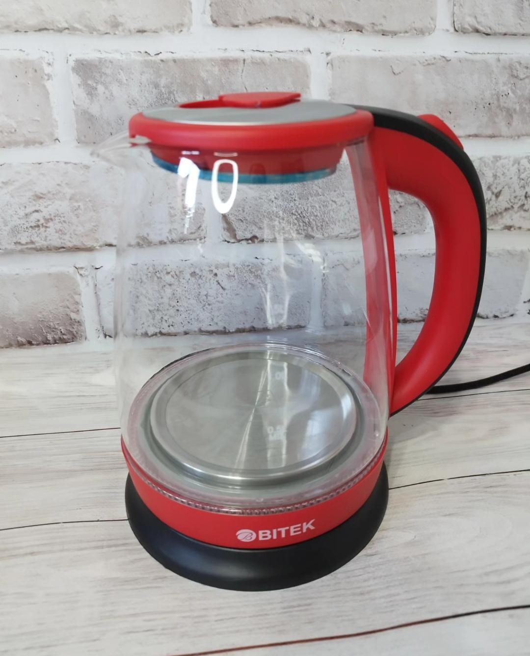 Электрочайник BITEK BT-3110r стеклянный 2400W 1,8 л (14579074)