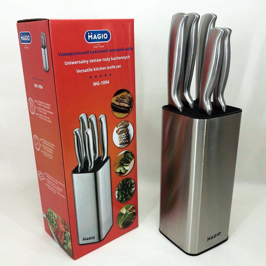 Набор ножей Magio MG-1094 из нержавеющей стали с подставкой 5 шт. (25752839)