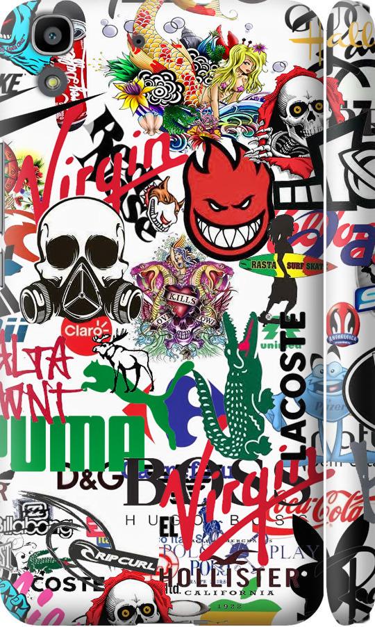 Чехол на Huawei Y6 Many different logos (4022m-333-42517)