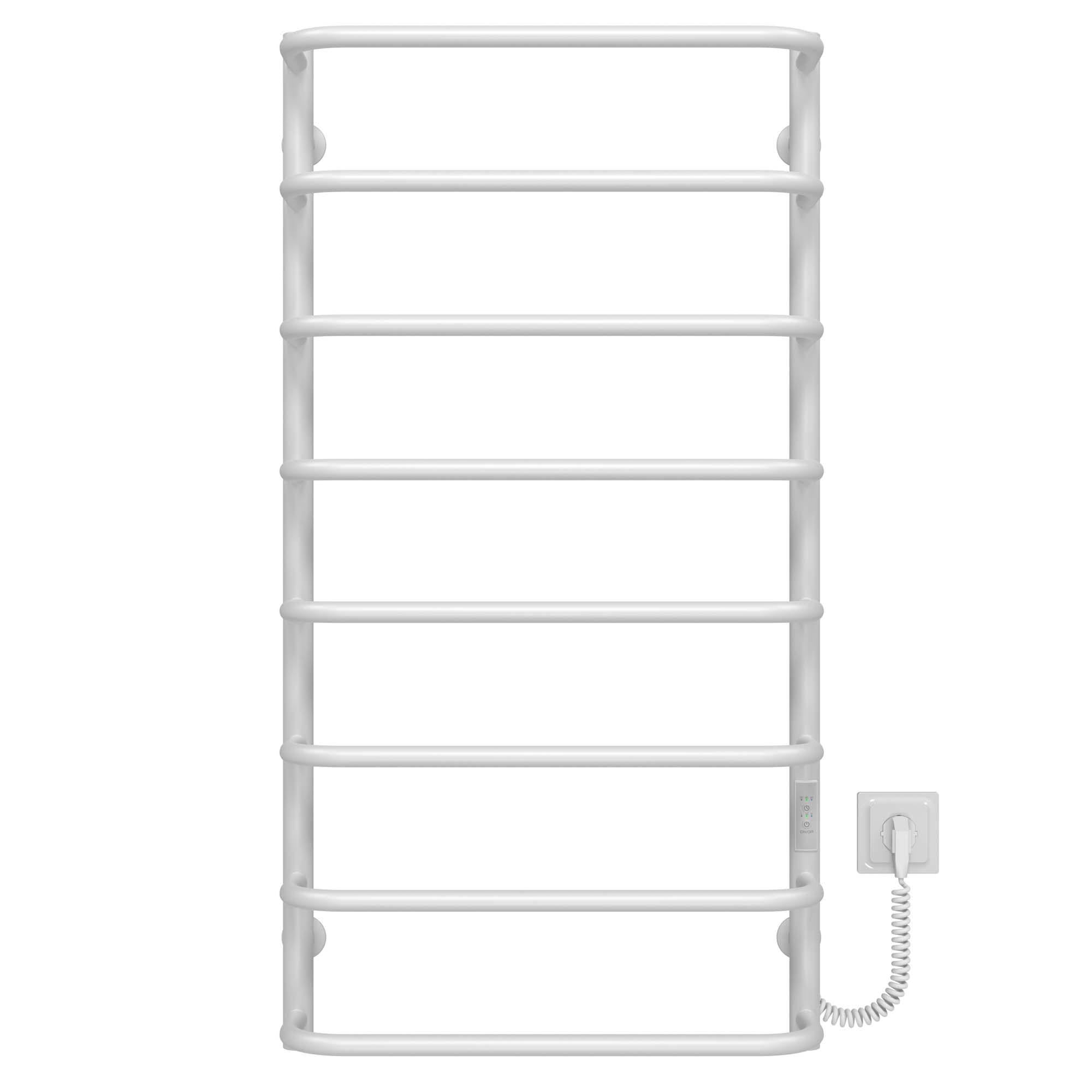 Полотенцесушитель электрический Deffi Стандарт П8 WD03 правое подключение нержавеющая сталь 500х1000 мм Белый (C.SS.100.50.8.E.W.R.3)