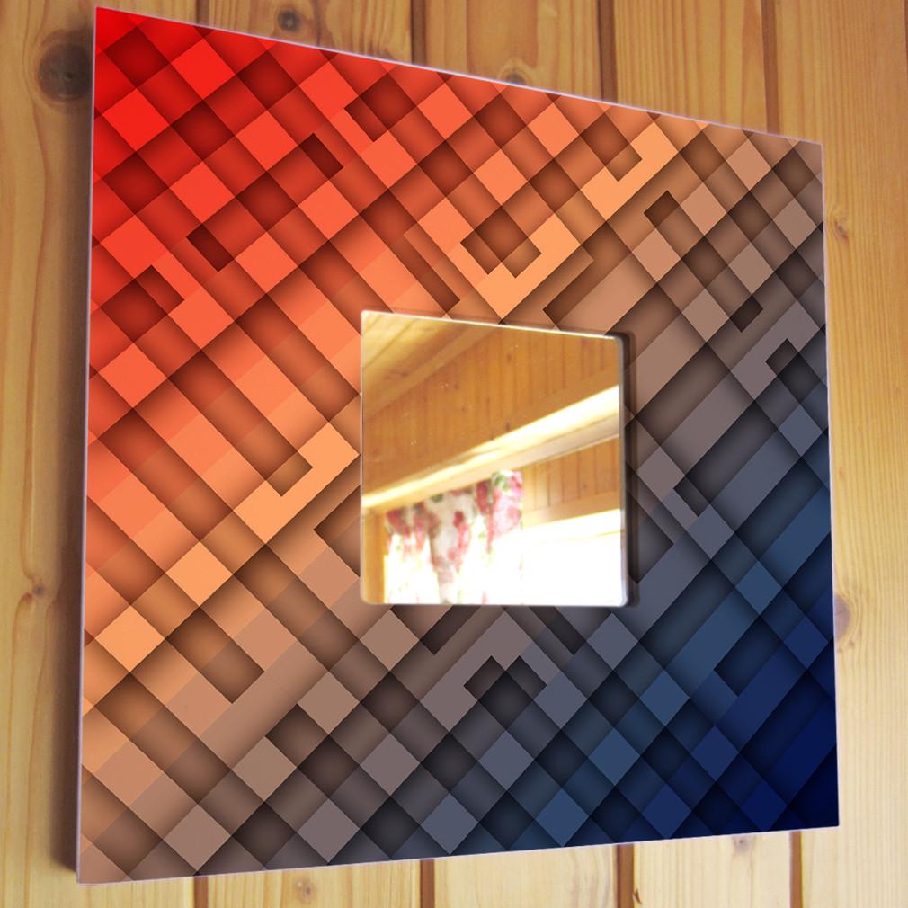 Зеркало дизайнерское Узоры Абстракция 260х260 мм (M00707)