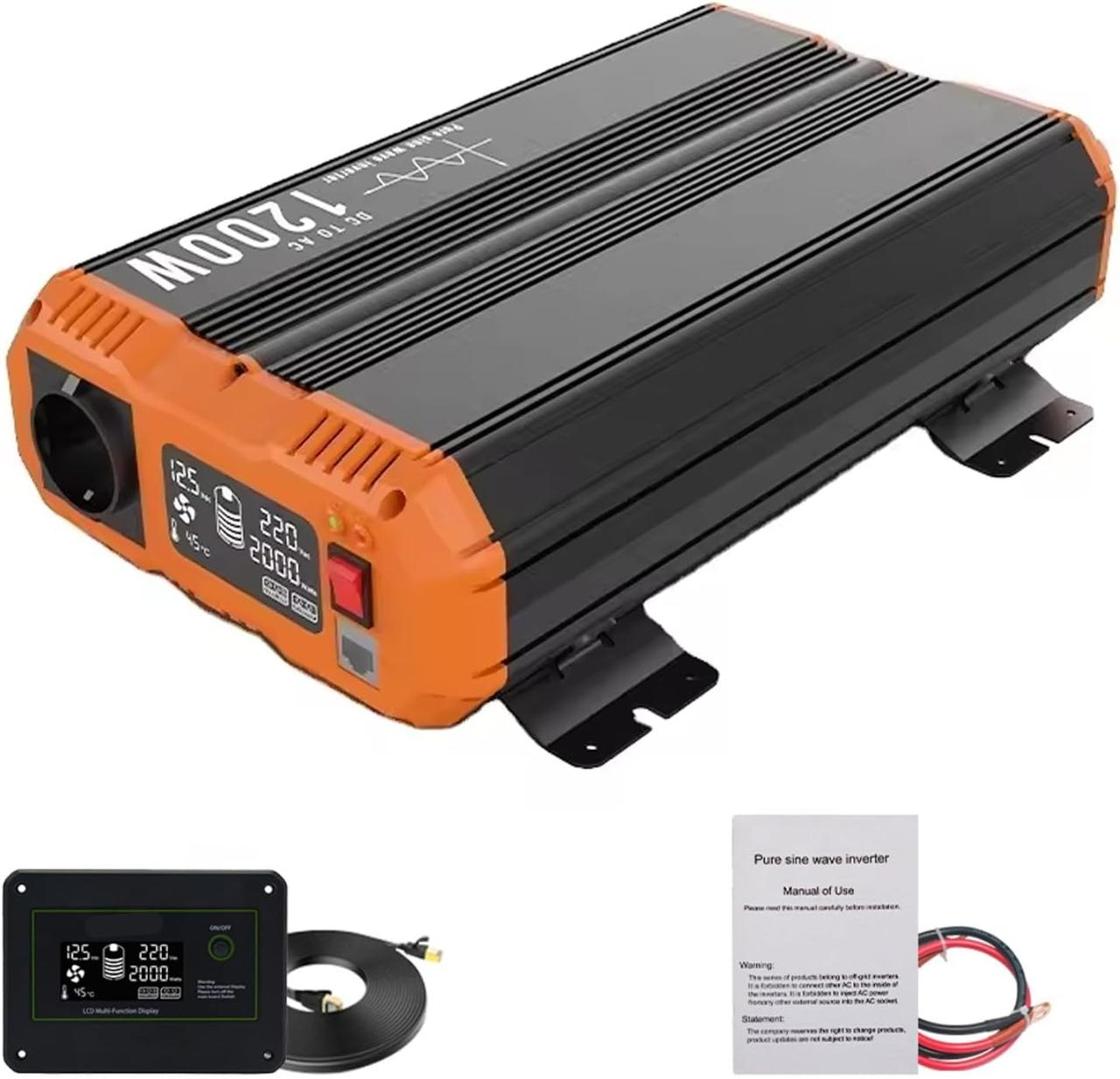 Инвертор FCHAO 12-220 В с чистой синусоидой 1200-2400 Вт (000975) Инвертор FCHAO 12-220 В с чистой синусоидой 1200-2400 Вт (000975)