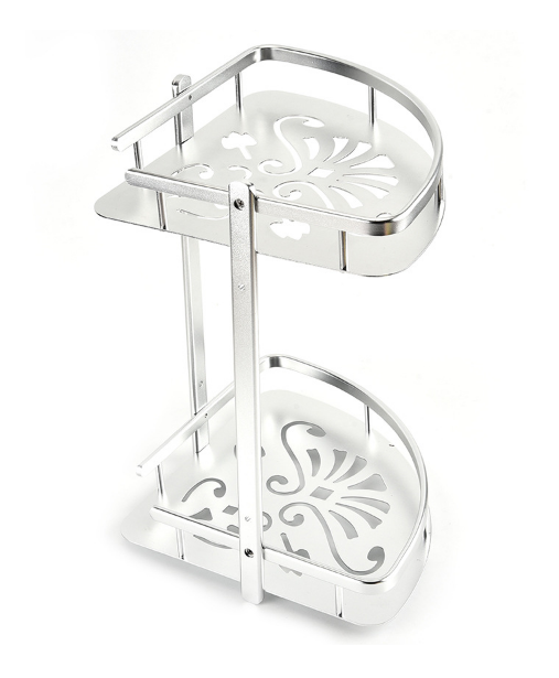 Полка 2-х ярусная угловая нержавейка/алюминий (NB-1036-2) - фото 2 Полка 2-х ярусная угловая нержавейка/алюминий (NB-1036-2) - фото 2