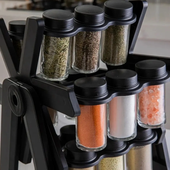 Карусель для спецій 18 баночок на підставці Spice Rack Чорний (21724924) - фото 5 Карусель для спецій 18 баночок на підставці Spice Rack Чорний (21724924) - фото 5