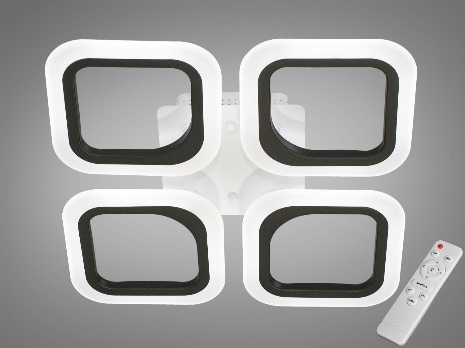 Люстра потолочная LED/пульт 55W Черный (AS8060/4BK)