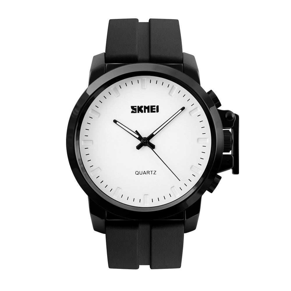 Наручные часы мужские Skmei 1208 Черный (1208 black-white silicone)