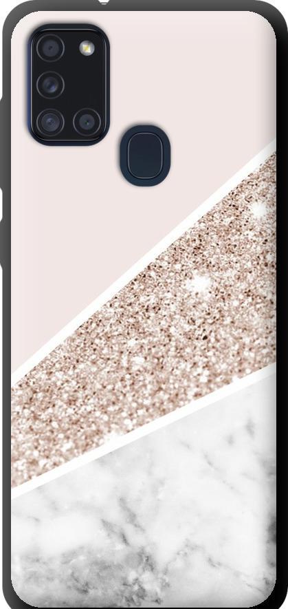Чехол на Samsung Galaxy A21s A217F Пастельный мрамор (4342b-1943-42517)