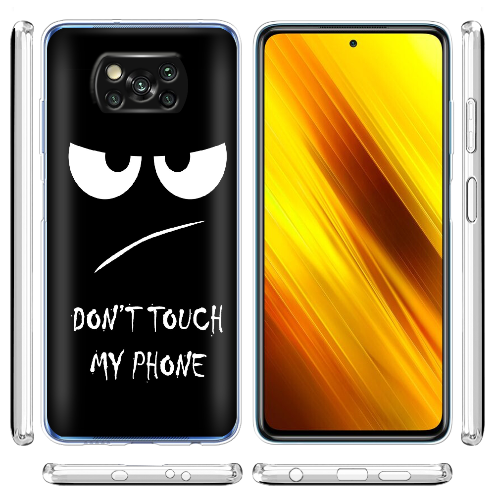 Чехол BoxFace Poco X3 Don't Touch my Phone Прозрачный силикон (41288-up535-41288) - фото 3