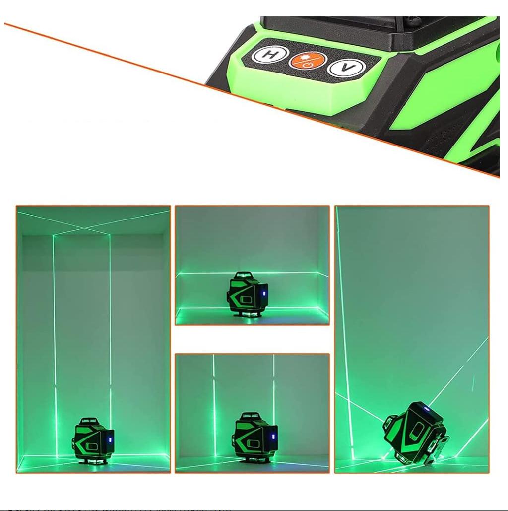 Лазерний рівень нівелір HILDA 4D Ultra із зеленим променем на 16 ліній 360 градусів 2025 зі штативом - фото 14