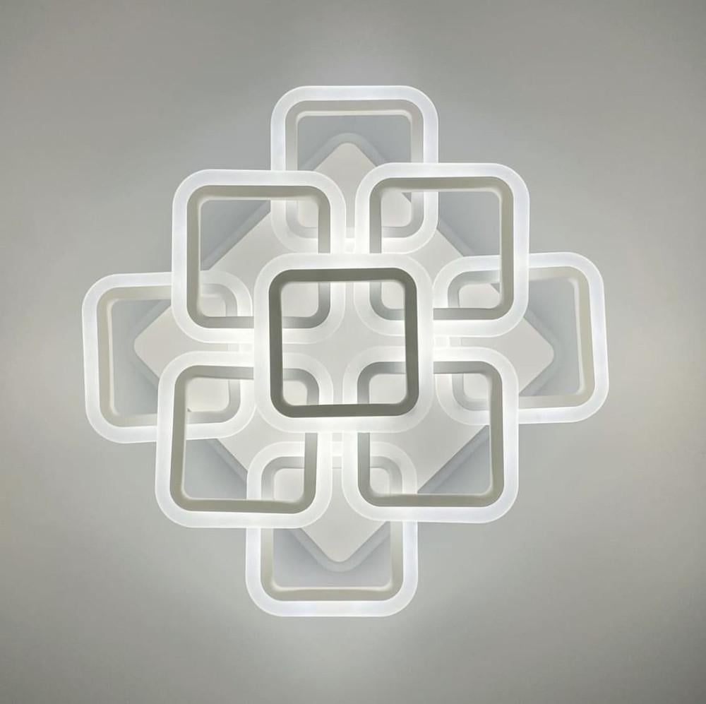 Люстра светодиодная потолочная с цветной RGB подсветкой Хром (A 2505/9 S RGB)