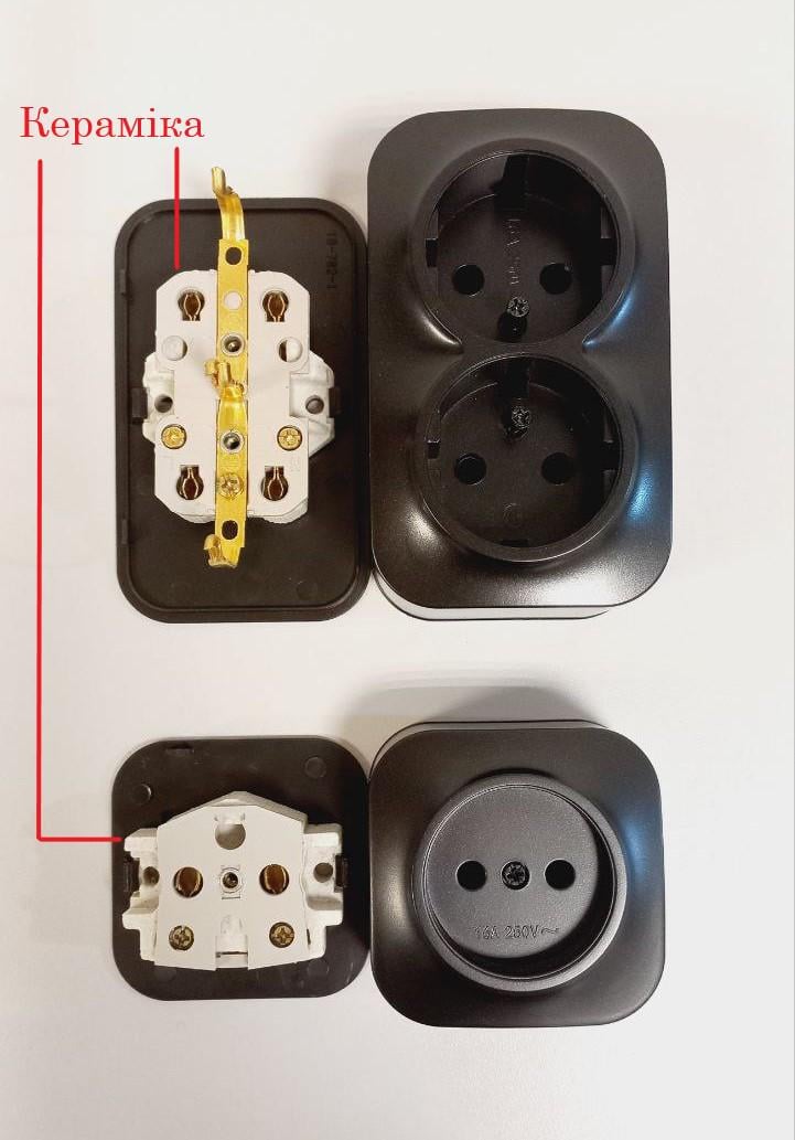 Выключатель Eva HOROZ ELECTRIC 1-й накладной Черный (112-001-0001-020) - фото 5