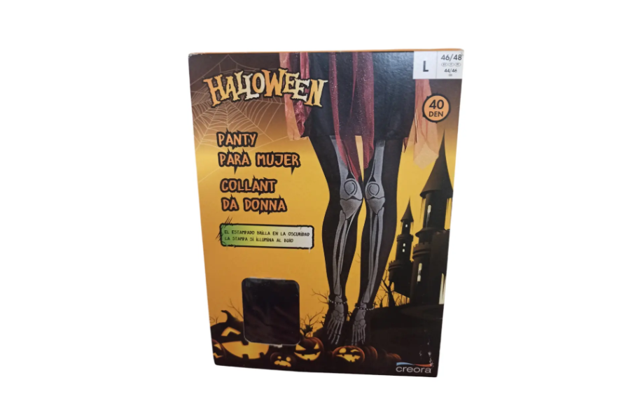 Колготки на Хэллоуин фосфорные женские 40 den L Черный (28740568) - фото 3 Колготки на Хэллоуин фосфорные женские 40 den L Черный (28740568) - фото 3